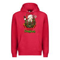 Cardinal merry christmas alpaca face Premium Hoodie - LillyAllenDesigns