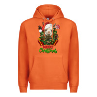 Carrot merry christmas alpaca face Premium Hoodie - LillyAllenDesigns