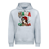 Heather Grey La Mama Mas Chingona Urban Hoodie - texasbilliewilder