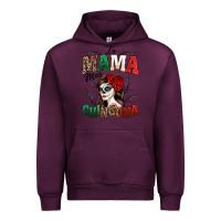Mauve Wine La Mama Mas Chingona Urban Hoodie - texasbilliewilder