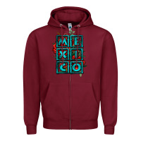 Burgundy mexico with roses Zipper Hoodie - Jasminsmagicworld