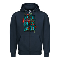 Navy mexico with roses Zipper Hoodie - Jasminsmagicworld
