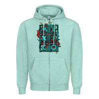 Seafoam mexico with roses Zipper Hoodie - Jasminsmagicworld