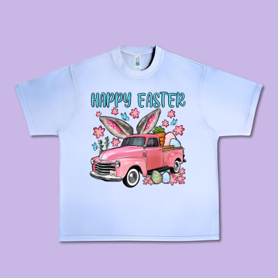 Happy Easter Truck Urban Heavy Tee Designed By Oliviacreatesart