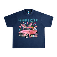 Navy Happy Easter truck Urban Heavy Tee - OliviaCreatesArt