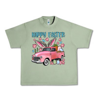 Oil Green Happy Easter truck Urban Heavy Tee - OliviaCreatesArt