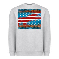 Heather Grey Leopard glitter American flag tumbler Heavyweight Sweatshirt - Neo Western
