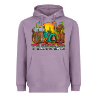 Lavender western traveler cowboy Heavyweight Hoodie - NancyCooperArtShop