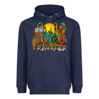 Navy western traveler cowboy Heavyweight Hoodie - NancyCooperArtShop