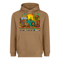 Toasted Coconut western traveler cowboy Heavyweight Hoodie - NancyCooperArtShop