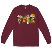 Burgundy longhaired cow coffee Long Sleeve Tee - Jasminsmagicworld