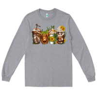 Heather Grey longhaired cow coffee Long Sleeve Tee - Jasminsmagicworld