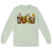 Matcha longhaired cow coffee Long Sleeve Tee - Jasminsmagicworld