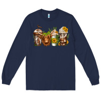 Navy longhaired cow coffee Long Sleeve Tee - Jasminsmagicworld