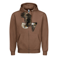 Chestnut White Headed Eagle Zipper Hoodie - LillyAllenDesigns