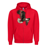 Red White Headed Eagle Zipper Hoodie - LillyAllenDesigns