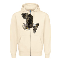 Sandshell White Headed Eagle Zipper Hoodie - LillyAllenDesigns