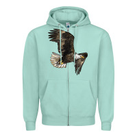 White Headed Eagle Zipper Hoodie | Teevron