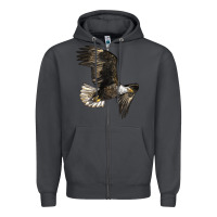 Smoke White Headed Eagle Zipper Hoodie - LillyAllenDesigns