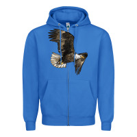 True Royal White Headed Eagle Zipper Hoodie - LillyAllenDesigns