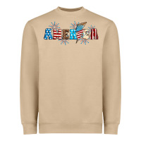 Mushroom Lightning bolt with America Heavyweight Sweatshirt - Neo Western