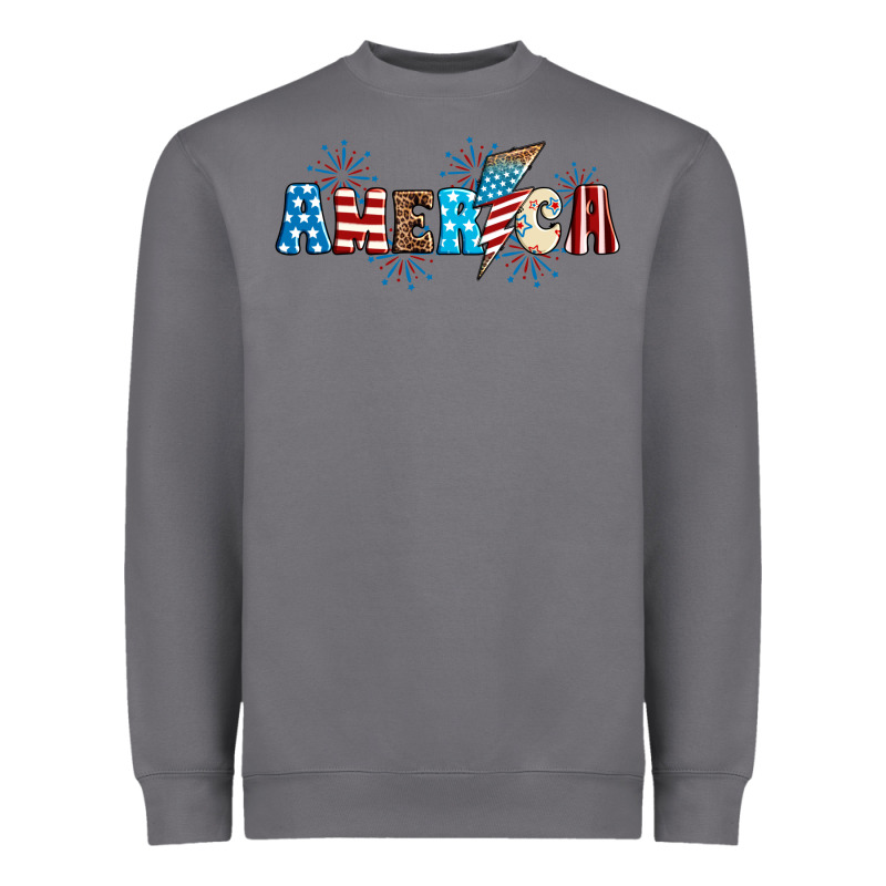 Lightning Bolt With America Heavyweight Sweatshirt by Neo Western | Teevron