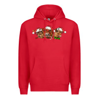 Red christmas red angus cows Premium Hoodie - LillyAllenDesigns