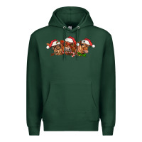 Sports Green christmas red angus cows Premium Hoodie - LillyAllenDesigns