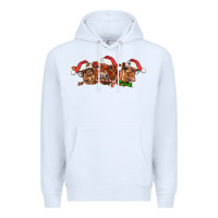 White christmas red angus cows Premium Hoodie - LillyAllenDesigns