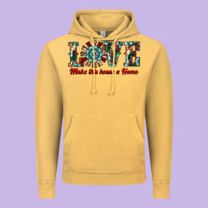 Love Make This House A Home Vintage Hoodie Designed By Ranaportraitstore