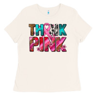 Bone think pink cancer ribbon Ladies Tee - AdoDesignShop