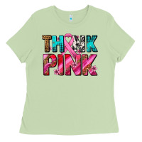 Matcha think pink cancer ribbon Ladies Tee - AdoDesignShop