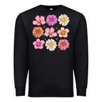 Black flowers Premium Sweatshirt - MaliasSmallBusiness