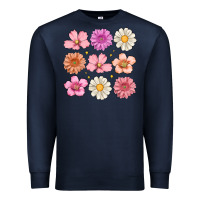 Navy flowers Premium Sweatshirt - MaliasSmallBusiness