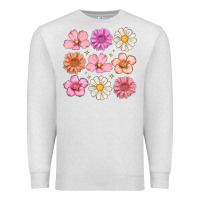 Oatmeal Heather flowers Premium Sweatshirt - MaliasSmallBusiness