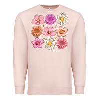 Pale Pink flowers Premium Sweatshirt - MaliasSmallBusiness