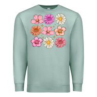 Seafoam flowers Premium Sweatshirt - MaliasSmallBusiness
