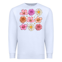 White flowers Premium Sweatshirt - MaliasSmallBusiness