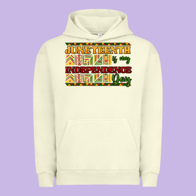 Juneteenth Is My Independence Day Urban Hoodie Designed By Nancycooperartshop