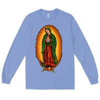 Colony Blue our lady of Guadalupe Long Sleeve Tee - JahusDesignShop