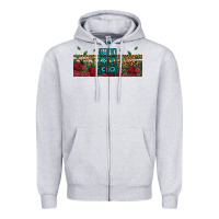 Heather Grey mexico with roses Zipper Hoodie - Jasminsmagicworld