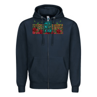 Navy mexico with roses Zipper Hoodie - Jasminsmagicworld