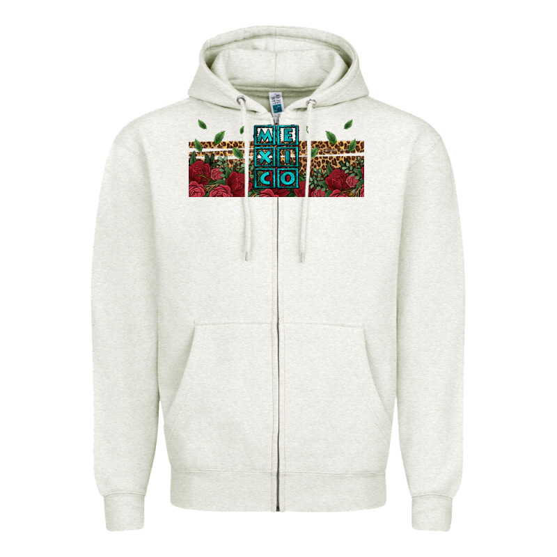 Mexico With Roses Zipper Hoodie by Jasminsmagicworld | Teevron