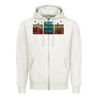 Oatmeal Heather mexico with roses Zipper Hoodie - Jasminsmagicworld