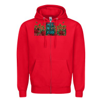 Red mexico with roses Zipper Hoodie - Jasminsmagicworld