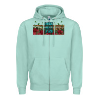 Seafoam mexico with roses Zipper Hoodie - Jasminsmagicworld