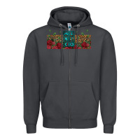 Smoke mexico with roses Zipper Hoodie - Jasminsmagicworld