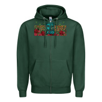 Sports Green mexico with roses Zipper Hoodie - Jasminsmagicworld