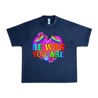 Navy be who you are Urban Heavy Tee - HRA Design Shop