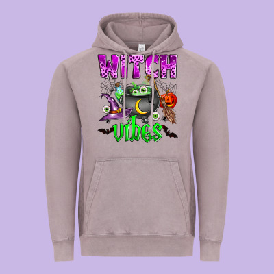 Witch Vibes Vintage Hoodie Designed By Zillion Design Studio